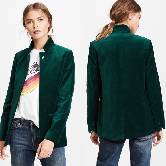 Zadig & Voltaire Jackets & Blazers - Zadig & Voltaire Volly Open-Front Velour Blazer